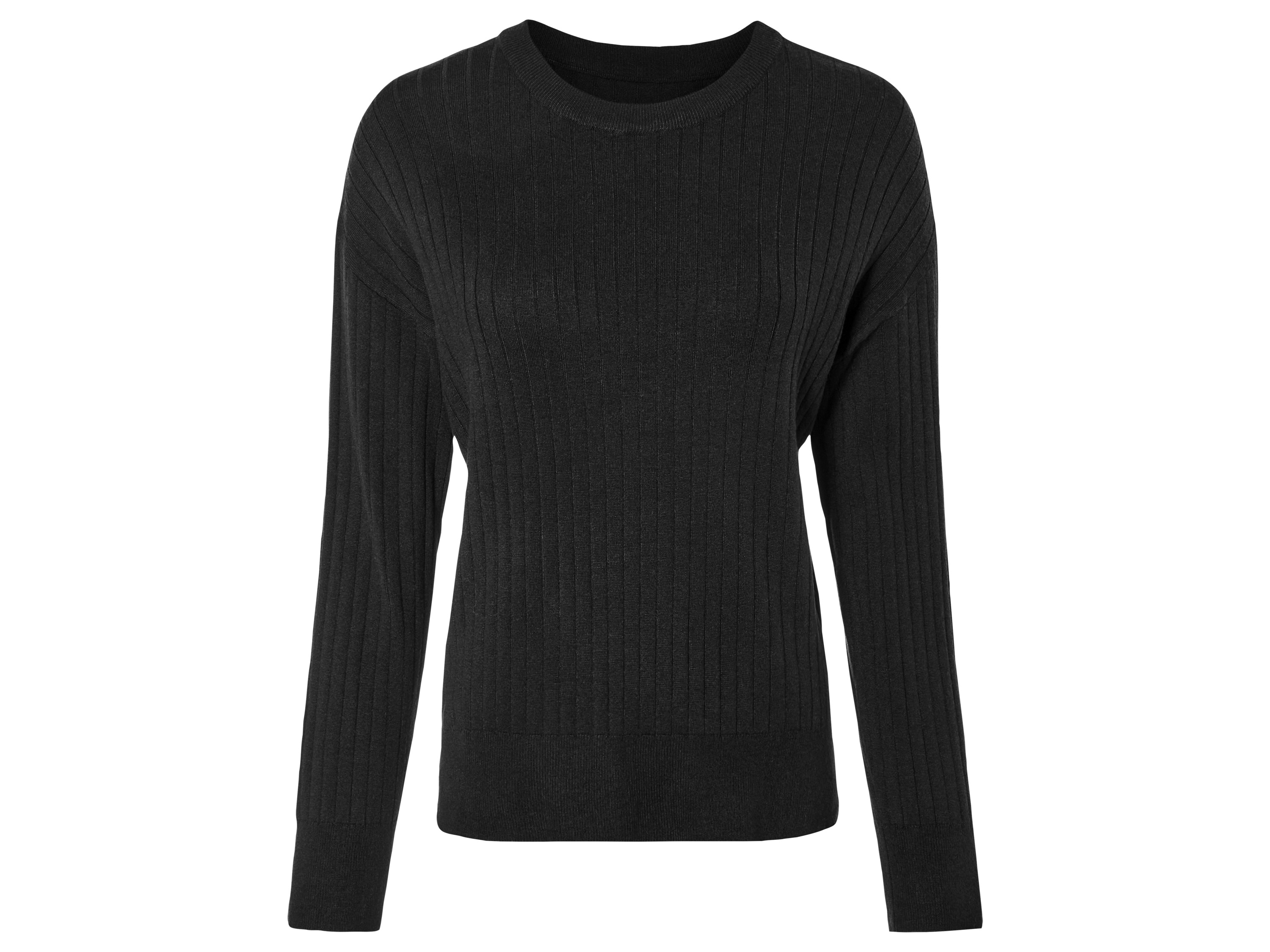 esmara® Sweter damski z delikatnej dzianiny (XS (32/34), Czarny)
