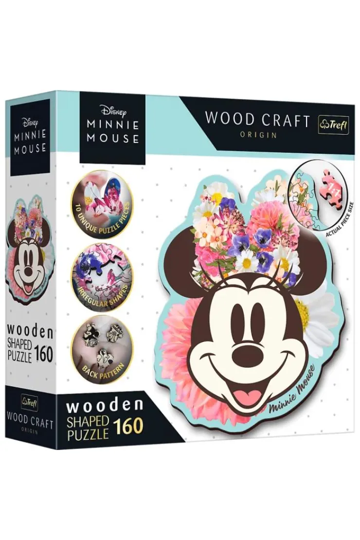 Puzzle drewniane 160 el. Stylowa Myszka Minnie