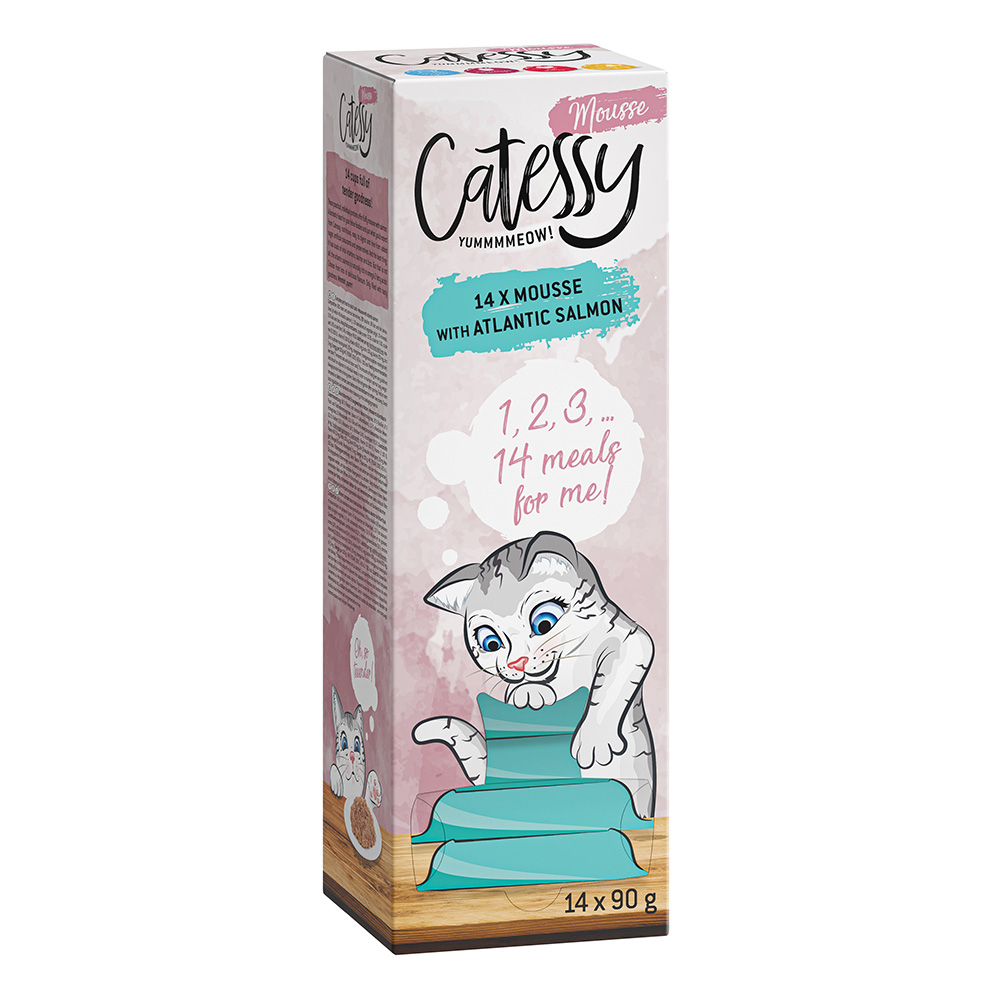 Megapakiet Catessy Mousse w miseczkach, 56 x 90 g -  Z łososiem atlantyckim