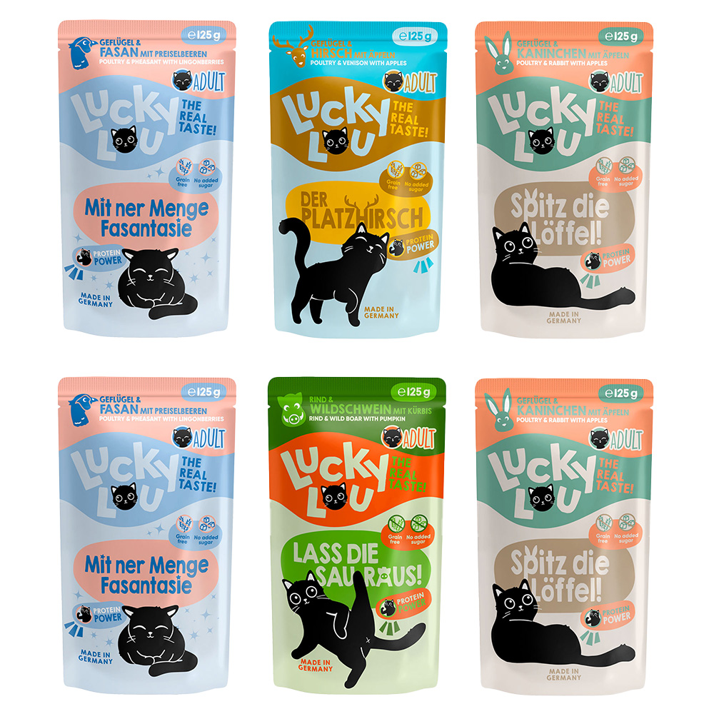 Pakiet próbny Lucky Lou Adult, 6 x 125 g - Wild-Mix
