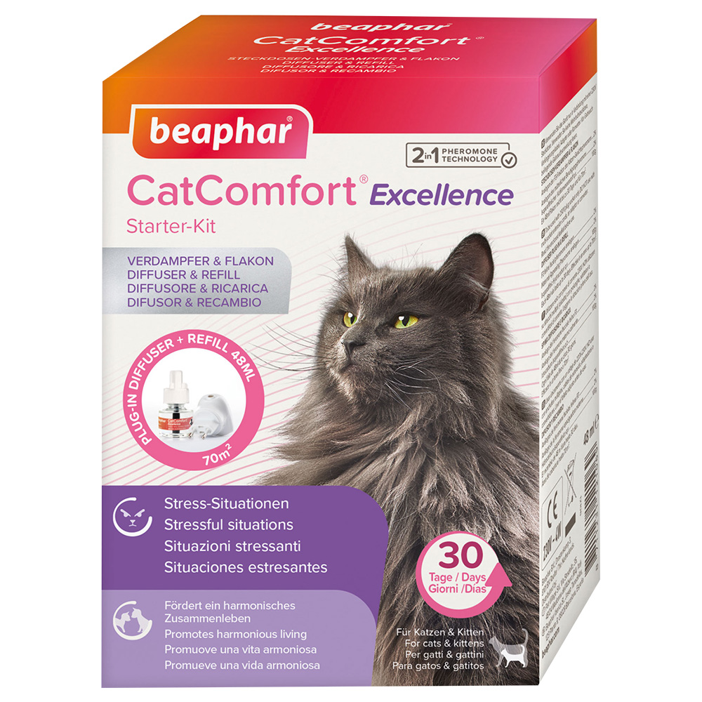 beaphar CatComfort® dyfuzor z feromonem F3 - Zestaw startowy (waporyzator + butelka 48 ml)