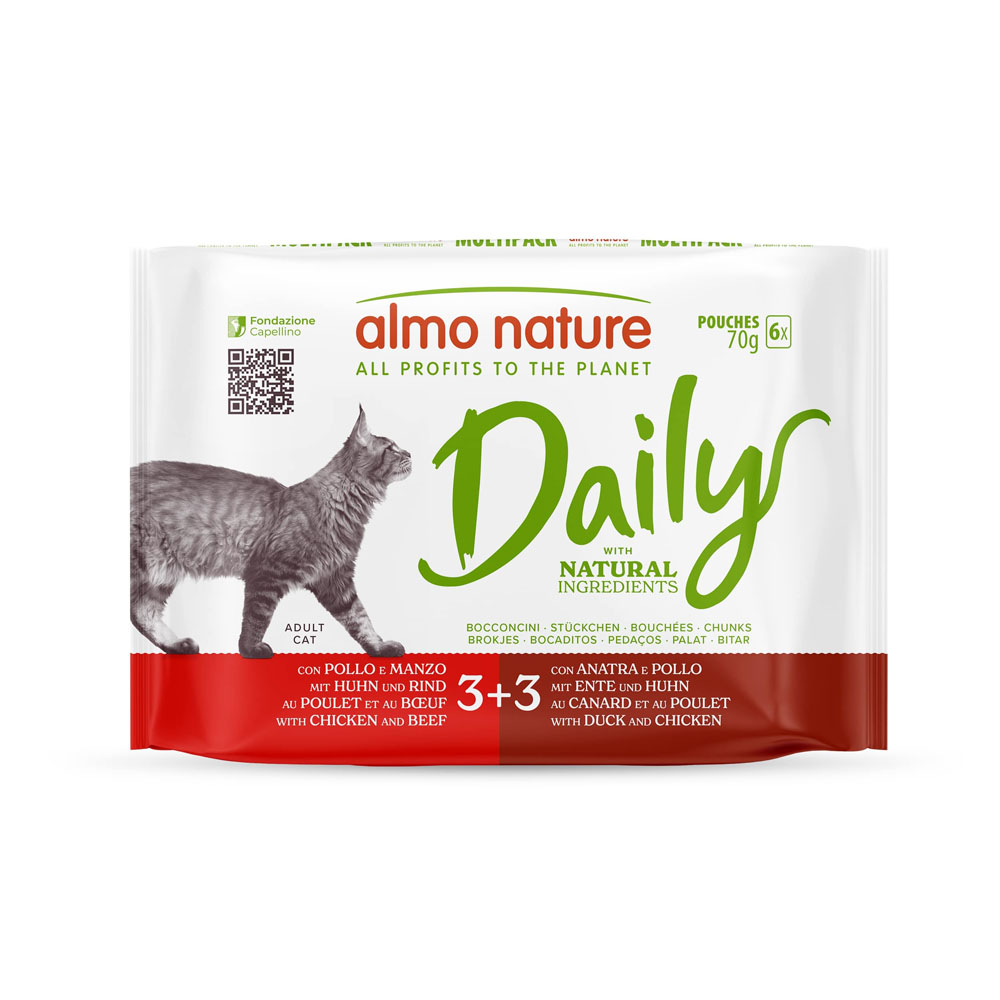 Almo Nature Daily Menu, 6 x 70 g - Pakiet mieszany II (2 smaki)