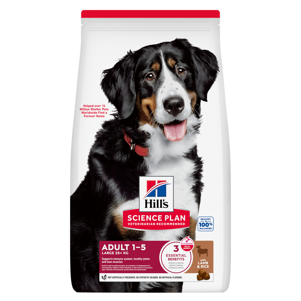 Dwupak Hill's - Adult 1–5 Large, jagnięcina z ryżem, 2 x 14 kg