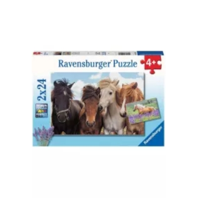 Puzzle 2x24 el. Konie