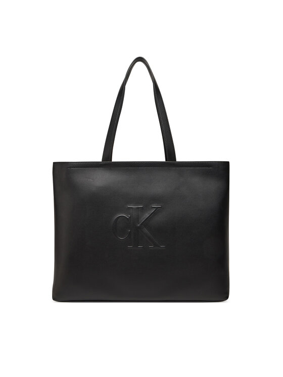 Calvin Klein Jeans Torebka Sculpted Slim Tote LV04K3070G Czarny