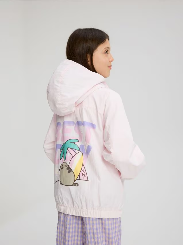 Reserved - Lekka kurtka Pusheen - pastelowy róż