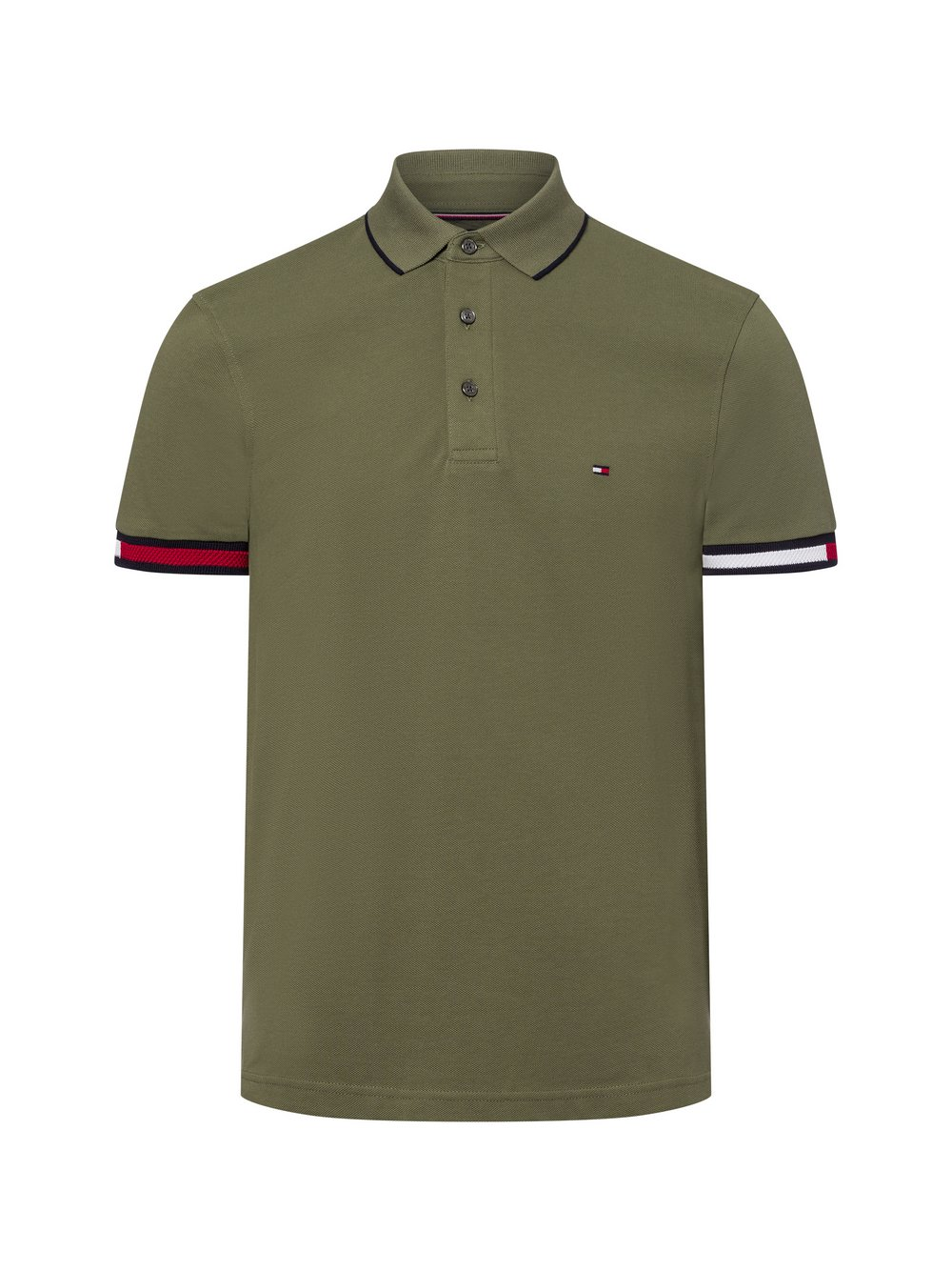 Tommy Hilfiger Męska koszulka polo Mężczyźni Bawełna zielony, L