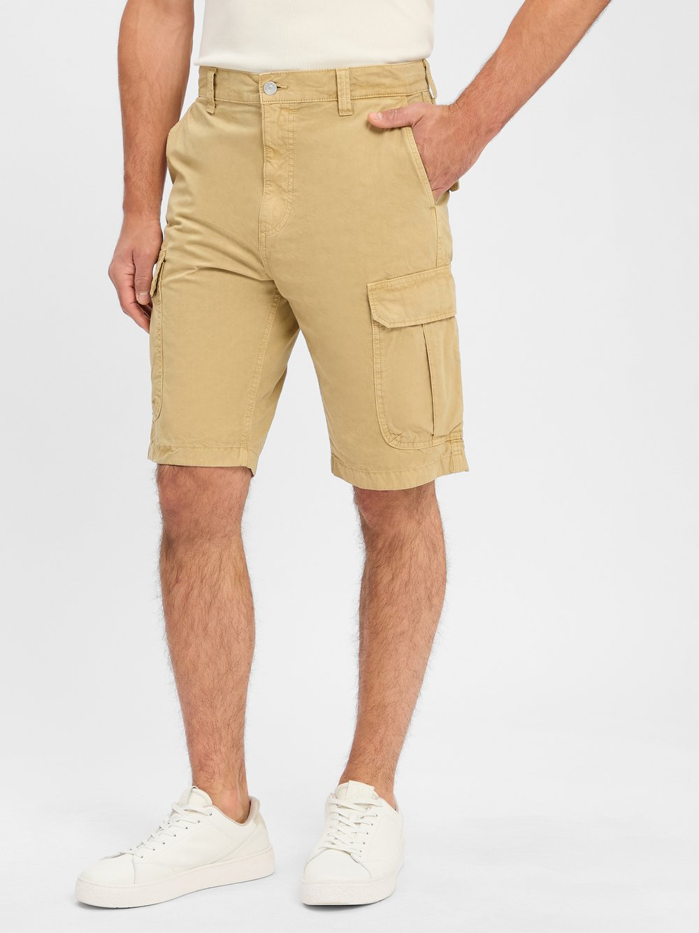 Tommy Jeans Męskie szorty cargo - Relic Tan Mężczyźni Bawełna beżowy, 34