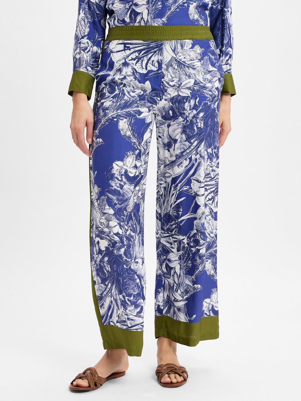 Emily van den Bergh Spodnie typu culottes Kobiety wiskoza niebieski|zielony, 44