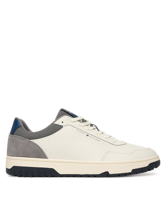 Tommy Hilfiger Sneakersy Th Basket Core Lite Lth/Suede FM0FM05714 Biały