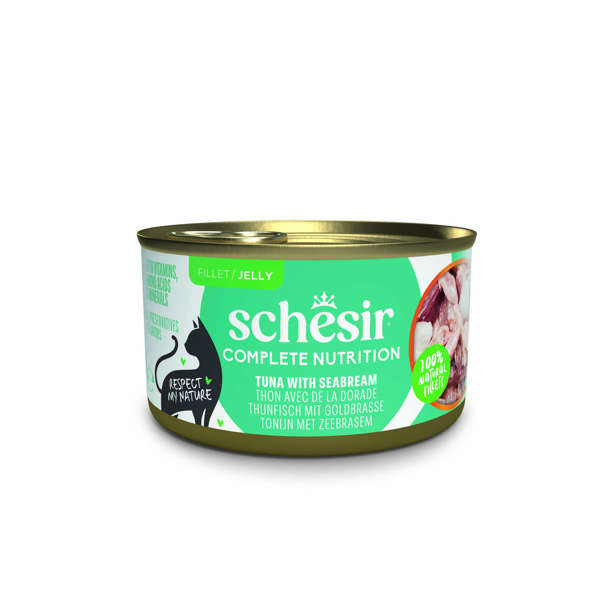 Korzystny pakiet Schesir Complete Nutrition, filet w galarecie, 24 x 85 g - Tuńczyk z dorszem