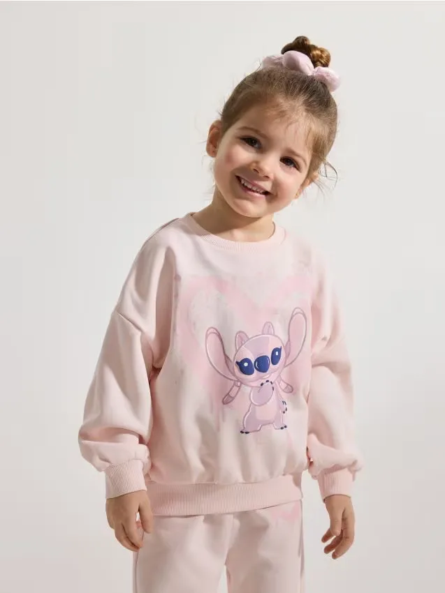 Reserved - Bluza Lilo i Stitch - pastelowy róż miniaturka