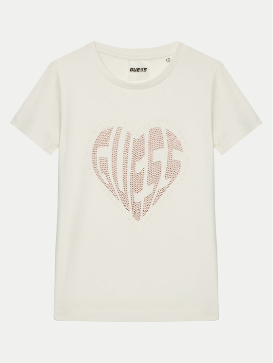Guess T-Shirt J5RI46 J1314 Écru Regular Fit