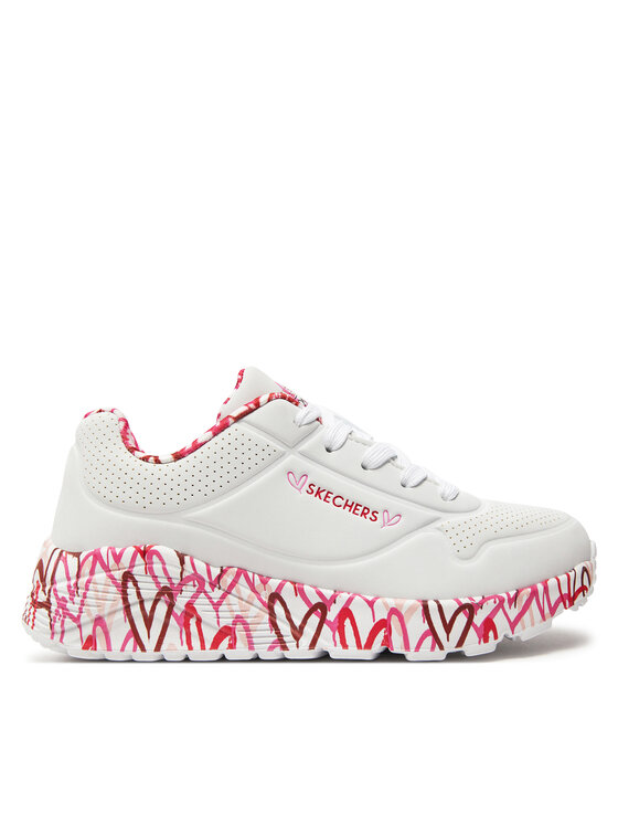 Skechers Sneakersy Uno Lite Lovely Luv 314976L/WRPK Biały
