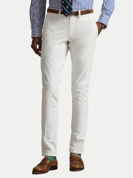 Polo Ralph Lauren Chinosy 710704176055 Biały Slim Fit