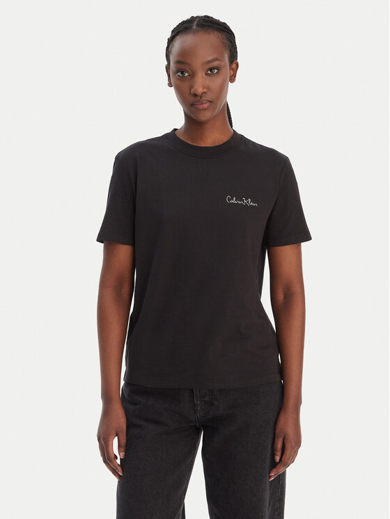 Calvin Klein Jeans T-Shirt LV047E809G Czarny Classic Fit