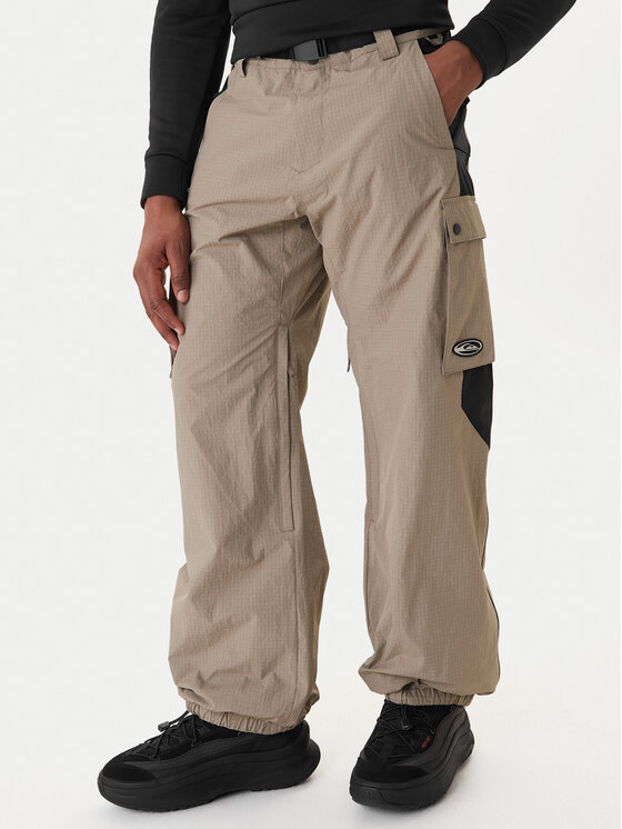 Quiksilver Spodnie narciarskie Snow Down Cargo EQYTP03231 Beżowy Relaxed Fit