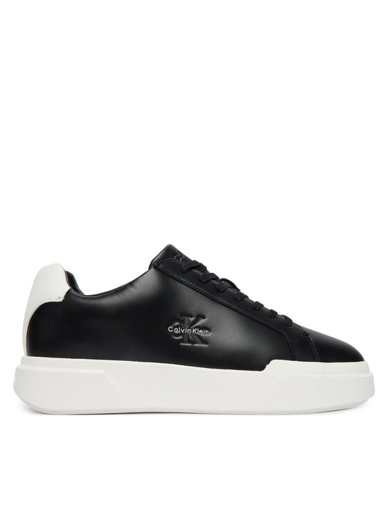 Calvin Klein Sneakersy Chunky Cupsole Laceup Lth YM0YM01344 Czarny