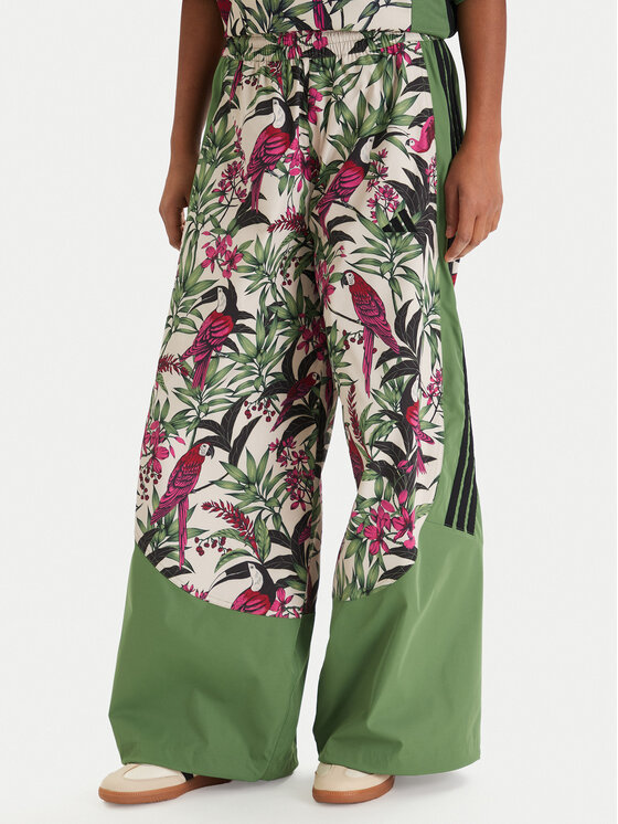 adidas Spodnie dresowe Farm Rio Premium KD4642 Zielony Loose Fit