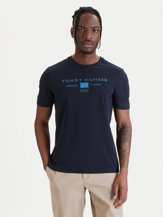 Tommy Hilfiger T-Shirt Brand Love MW0MW42365 Granatowy Regular Fit