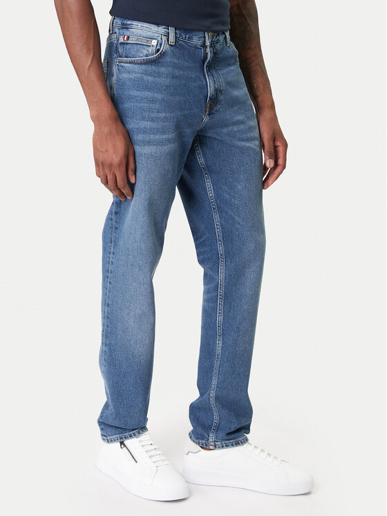 Tommy Hilfiger Jeansy Denton MW0MW41901 Niebieski Straight Fit