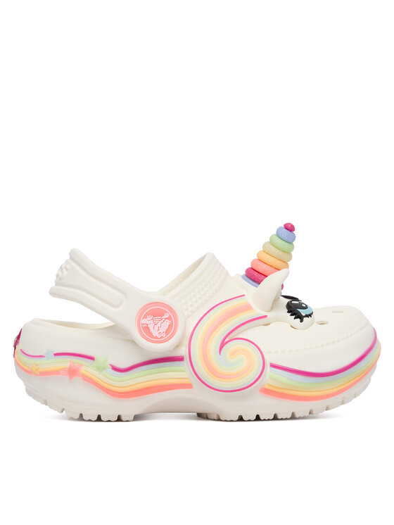 Crocs Klapki Toddler Crocs Iam Unicorn Lights Classic Clog 212508 Biały