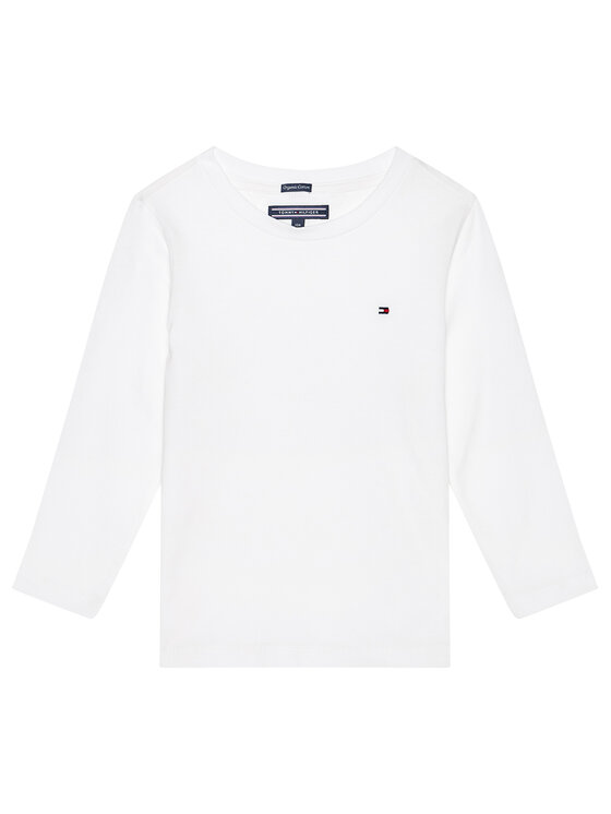 Tommy Hilfiger Bluzka KB0KB04141 S Biały Long Sleeve