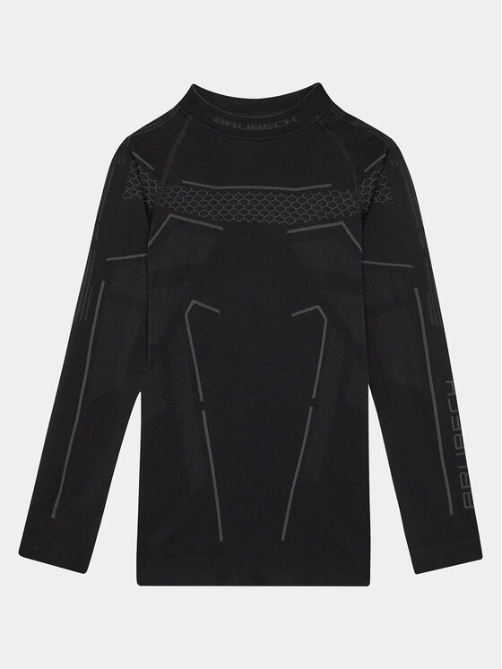Brubeck Bielizna termoaktywna górna LS1612J Czarny Slim Fit