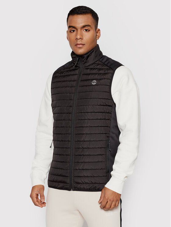 Jack & Jones Kamizelka Multi 12200684 Czarny Slim Fit