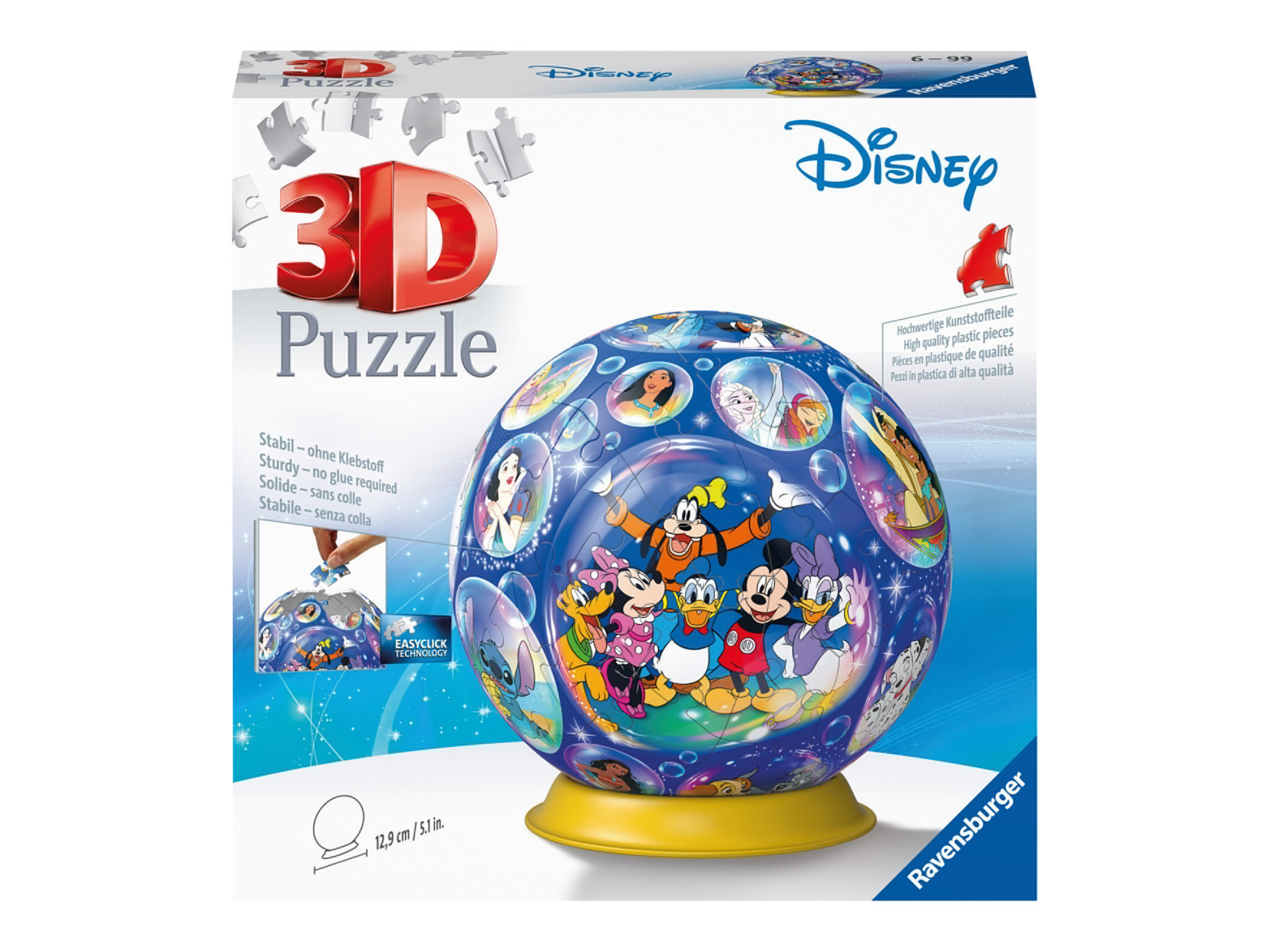 Ravensburger Puzzle Kula 3D, Ø 19 cm (Postacie Disneya) miniaturka