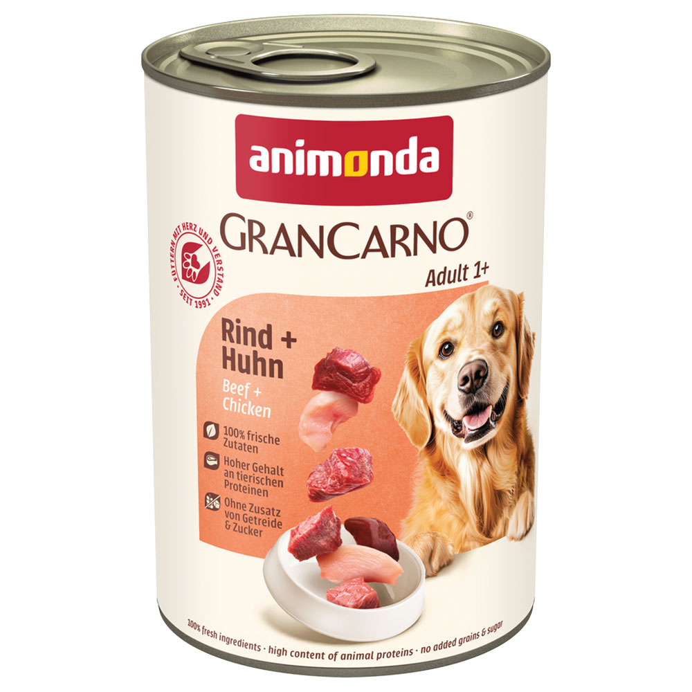 Pakiet animonda GranCarno Original, 12 x 400 g - Wołowina z kurczakiem