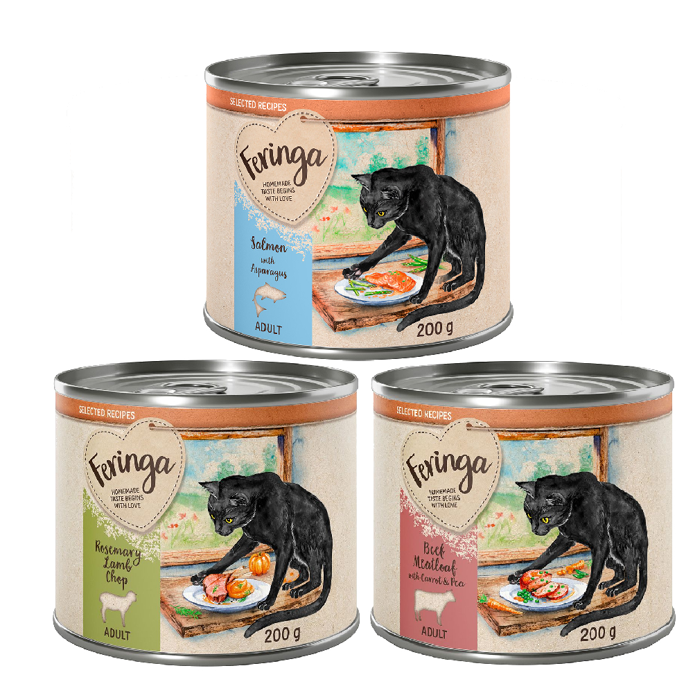 Feringa Selected Recipes 6 x 200 g  - Pakiet mieszany: jagnięcina, wołowina, łosoś