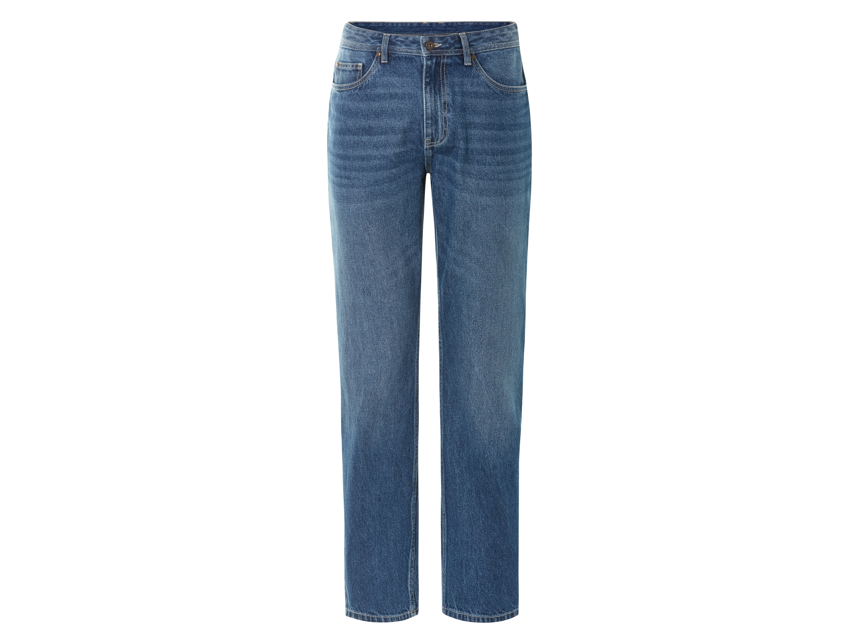 LIVERGY® Jeansy męskie z bawełny, Relaxed Fit (Niebieski, 52 (36/32))