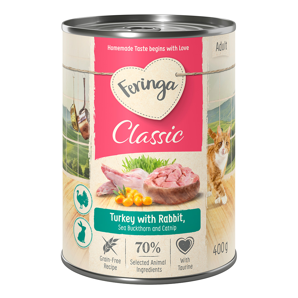 Korzystny pakiet Feringa Classic Meat Menu, 12 x 400 g  - Królik i indyk