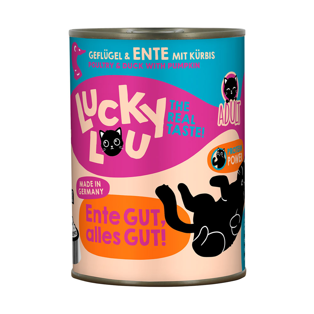 Korzystny pakiet Lucky Lou Adult, 24 x 400 g - Drób i kaczka