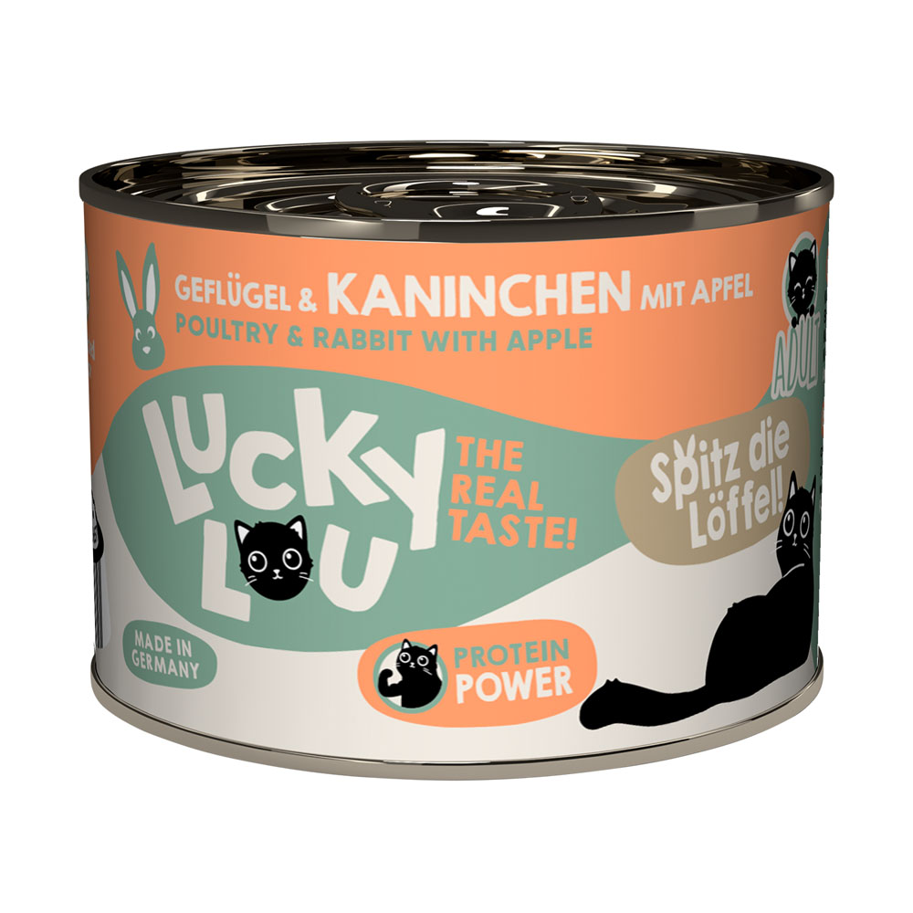 Korzystny pakiet Lucky Lou Adult, 24 x 200 g - Drób i królik