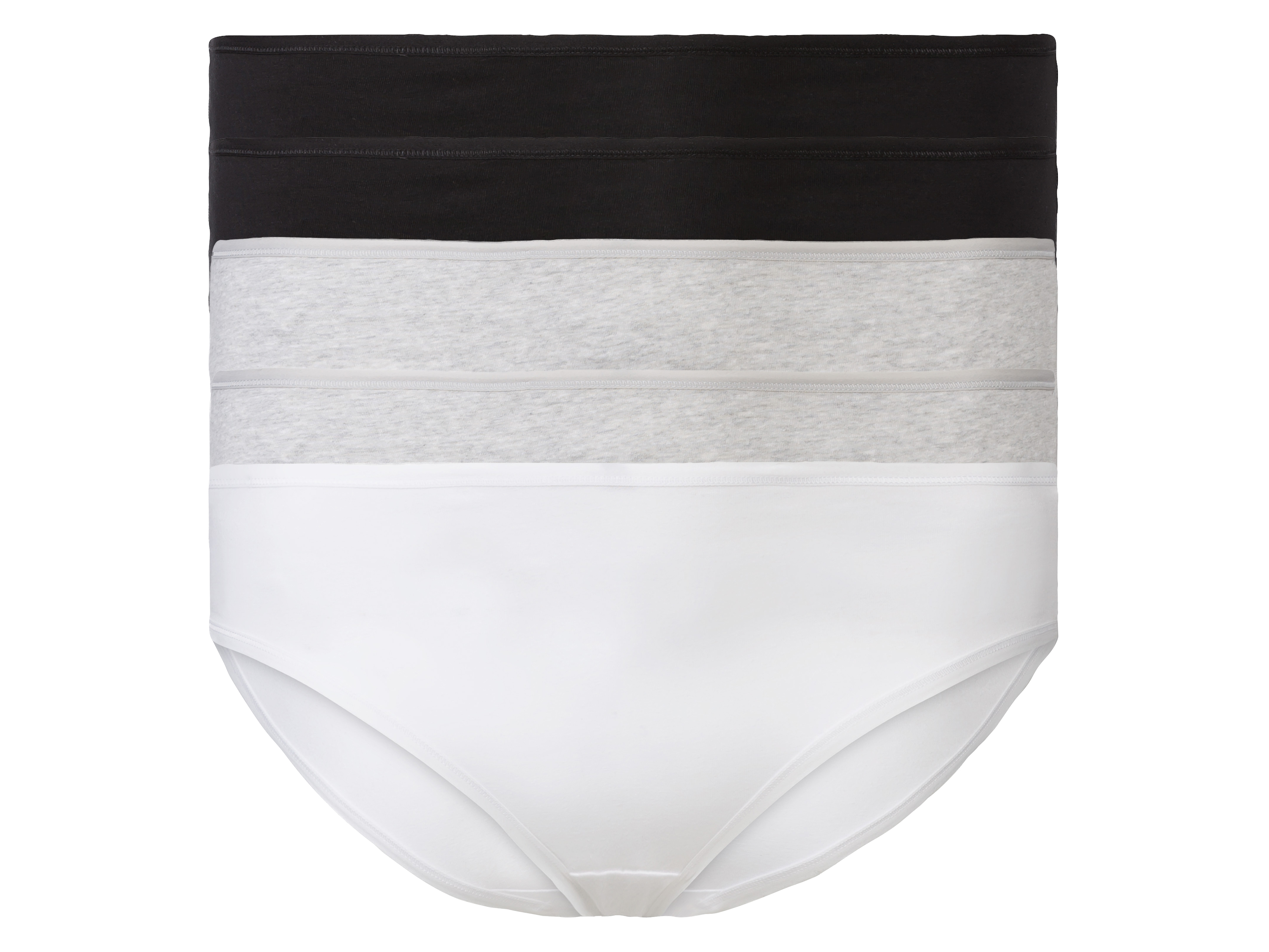 esmara® Figi damskie z bawełną, 5 par (XXL (52/54), Czarny/ szary/ biały)