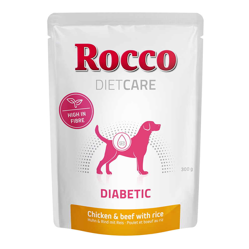 Rocco Diet Care Diabetic, kurczak i wołowina z ryżem, 300 g 6 x 300 g