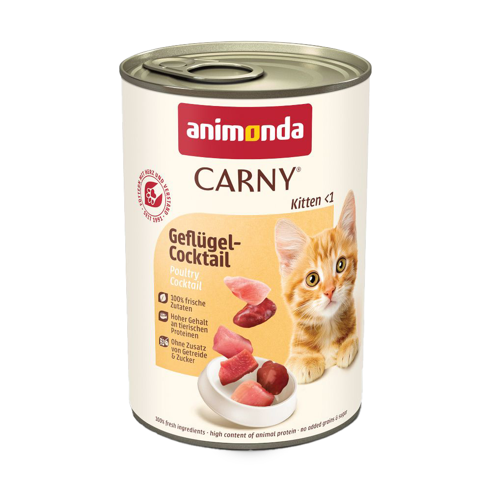 Megapakiet animonda Carny Kitten, 24 x 400 g - Koktajl drobiowy