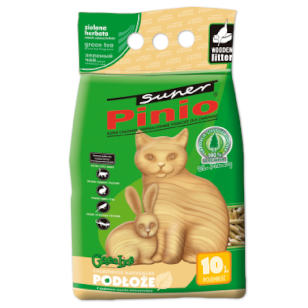 Benek Super Pinio żwirek dla kota - 2 x 10 l (ok. 10 kg), zielona herbata