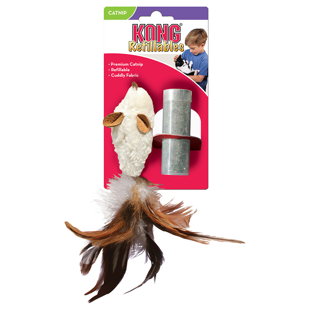 KONG Feather Mouse z kocimiętką - 1 szt.