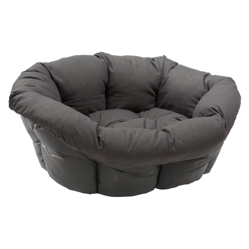 Ferplast Siesta Deluxe, antracytowa poduszka Sofia do kosza - Rozmiar 8: dł. x szer. x wys.: 85 x 62 x 28,5 cm