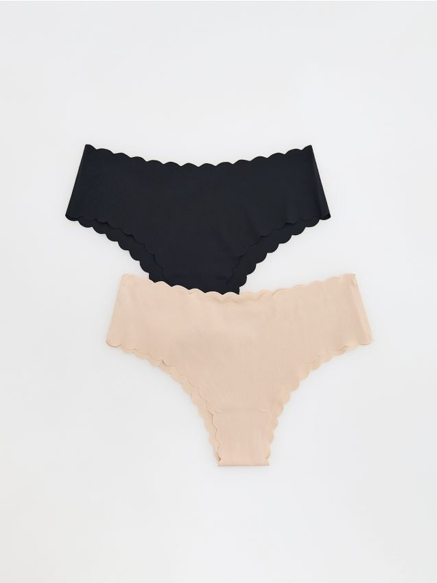 Reserved - Majtki typu hipstery 2 pack - czarny