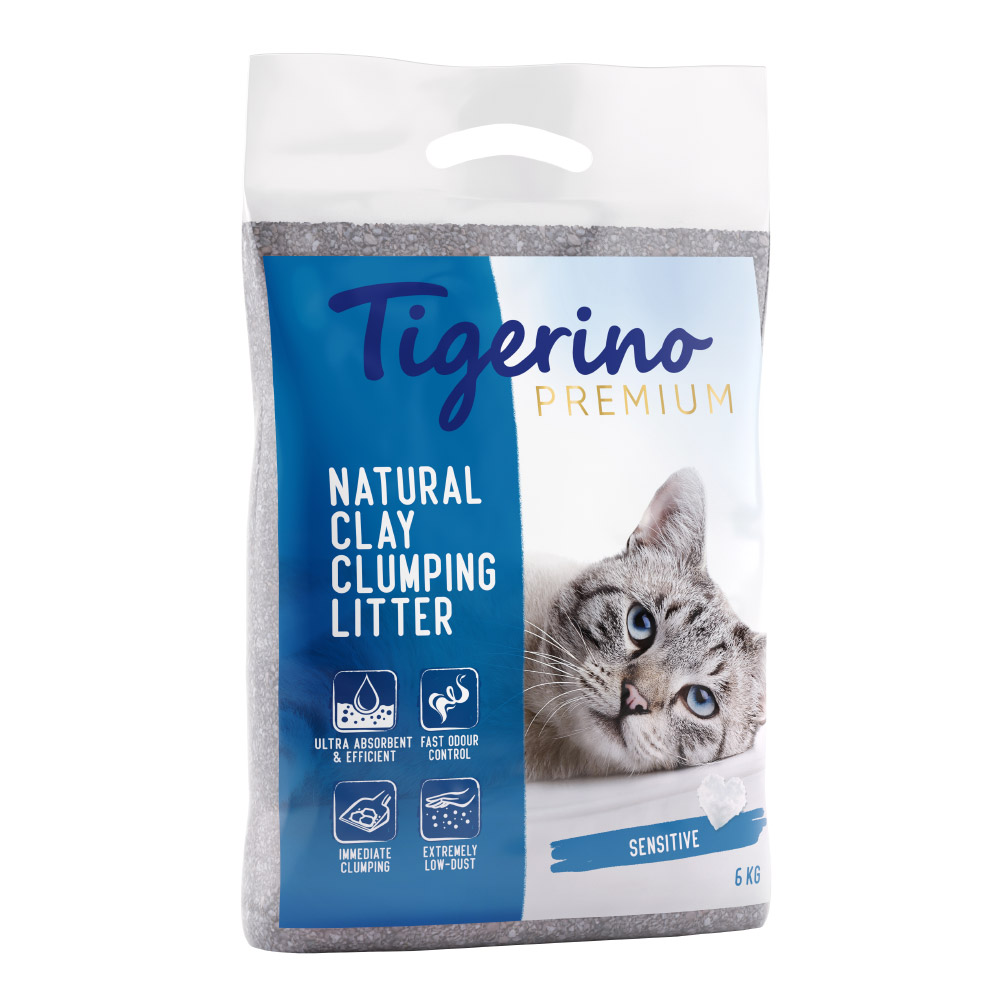 Tigerino Premium Sensitive, żwirek dla kota - bezzapachowy - 6 kg (ok. 6 l)