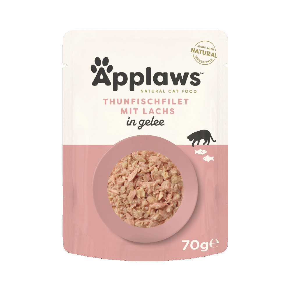 Megapakiet Applaws w galarecie, 32 x 70 g - Tuńczyk i łosoś