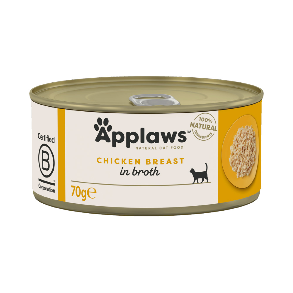 Applaws w bulionie, 6 x 70 g - Pierś z kurczaka