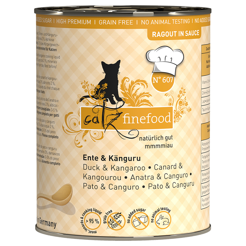 catz finefood Ragout, 6 x 380 g - Kaczka z kangurem