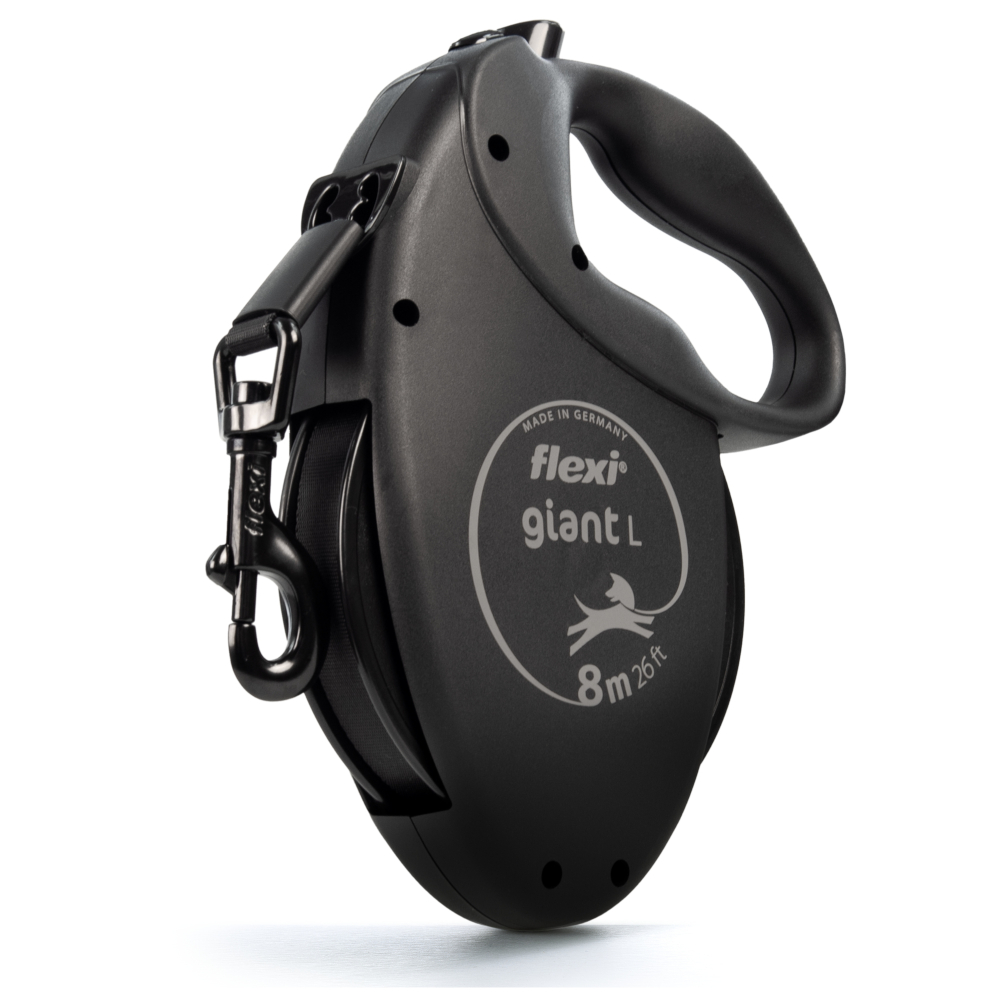 flexi Black Edition smycz taśmowa, 8 m - Rozmiar L: do 50 kg