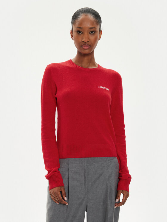 2NDDAY Sweter Lance TT 2244340408 Czerwony Regular Fit
