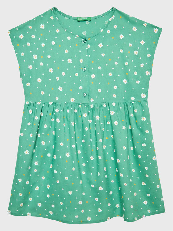 United Colors Of Benetton Sukienka codzienna 4EKJGV00M Zielony Regular Fit